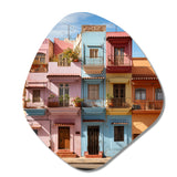 Cuba Multicolor Street Charm - Asymmetric Metal Wall Art