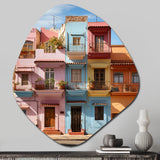 Cuba Multicolor Street Charm - Asymmetric Metal Wall Art