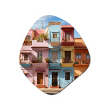 Cuba Multicolor Street Charm - Asymmetric Metal Wall Art