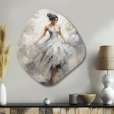 Contemporary Grey Ballet Dance Symphony I - Asymmetric Metal Wall Art