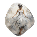 Contemporary Grey Ballet Dance Symphony I - Asymmetric Metal Wall Art