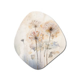 Dandelion Charm In Winter IV - Asymmetric Metal Wall Art