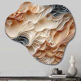 Beige And Orange Custards Collage I - Asymmetric Metal Wall Art