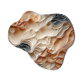 Beige And Orange Custards Collage I - Asymmetric Metal Wall Art