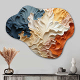 Beige And Orange Custards Collage III - Asymmetric Metal Wall Art