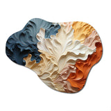 Beige And Orange Custards Collage III - Asymmetric Metal Wall Art