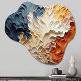 Beige And Orange Custards Collage III - Asymmetric Metal Wall Art