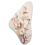 White Dogwood Blossom Harmony III - Asymmetric Metal Wall Art