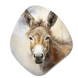 Sophisticated Donkey Portrait II - Asymmetric Metal Wall Art