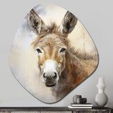 Sophisticated Donkey Portrait II - Asymmetric Metal Wall Art