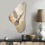 Tranquil Dove Harmony - Asymmetric Metal Wall Art