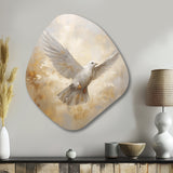 Tranquil Dove Harmony - Asymmetric Metal Wall Art