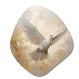 Tranquil Dove Harmony - Asymmetric Metal Wall Art