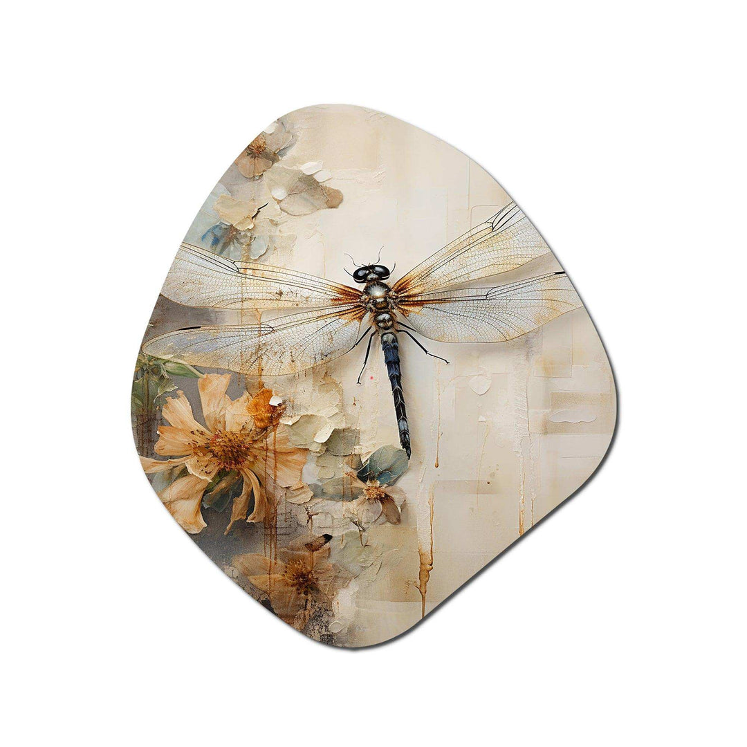 Dragonfly Delight II - Asymmetric Metal Wall Art