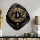 Black Bitcoin - Asymmetric Metal Wall Art