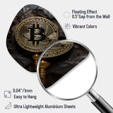 Black Bitcoin - Asymmetric Metal Wall Art