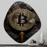 Black Bitcoin - Asymmetric Metal Wall Art