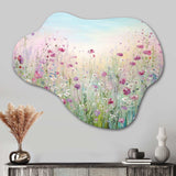 Wild Flowers Meadows - Asymmetric Metal Wall Art