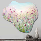 Wild Flowers Meadows - Asymmetric Metal Wall Art