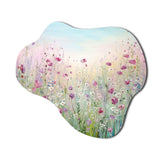 Wild Flowers Meadows - Asymmetric Metal Wall Art