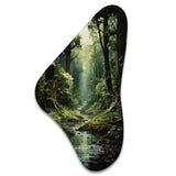 River Into Enchanted Woods I - Asymmetric Metal Wall Art