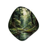 River Into Enchanted Woods I - Asymmetric Metal Wall Art