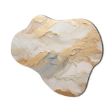 Beige And Gold Glacier Stone Art III - Asymmetric Metal Wall Art