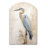 Majestic Blue Heron Horizon II - Asymmetric Metal Wall Art