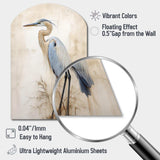 Majestic Blue Heron Horizon II - Asymmetric Metal Wall Art