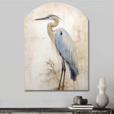 Majestic Blue Heron Horizon II - Asymmetric Metal Wall Art