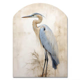 Majestic Blue Heron Horizon II - Asymmetric Metal Wall Art