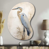 Majestic Blue Heron Horizon II - Asymmetric Metal Wall Art