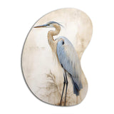 Majestic Blue Heron Horizon II - Asymmetric Metal Wall Art