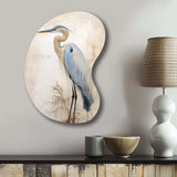 Majestic Blue Heron Horizon II - Asymmetric Metal Wall Art