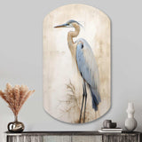 Majestic Blue Heron Horizon II - Asymmetric Metal Wall Art