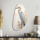 Majestic Blue Heron Horizon II - Asymmetric Metal Wall Art