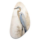 Majestic Blue Heron Horizon II - Asymmetric Metal Wall Art