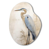 Majestic Blue Heron Horizon II - Asymmetric Metal Wall Art