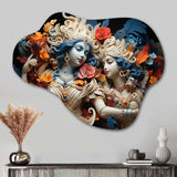 Hinduism Krishna Khaki Gods I - Asymmetric Metal Wall Art