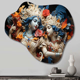 Hinduism Krishna Khaki Gods I - Asymmetric Metal Wall Art