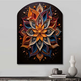 Hinduism Rangoli Whispers - Asymmetric Metal Wall Art