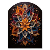 Hinduism Rangoli Whispers - Asymmetric Metal Wall Art