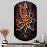 Hinduism Rangoli Whispers - Asymmetric Metal Wall Art