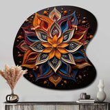 Hinduism Rangoli Whispers - Asymmetric Metal Wall Art