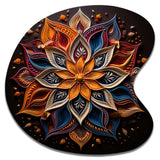 Hinduism Rangoli Whispers - Asymmetric Metal Wall Art