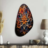 Hinduism Rangoli Whispers - Asymmetric Metal Wall Art