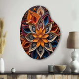 Hinduism Rangoli Whispers - Asymmetric Metal Wall Art