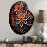 Hinduism Rangoli Whispers - Asymmetric Metal Wall Art