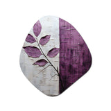 Purple Leaves Plum Precision - Asymmetric Metal Wall Art