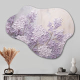 Blooming Lilac Melody I - Asymmetric Metal Wall Art